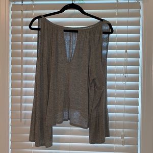 Cold shoulder bell sleeve top